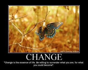 Change is the essence of life. Be willing to surrender what you are, for what you could become.